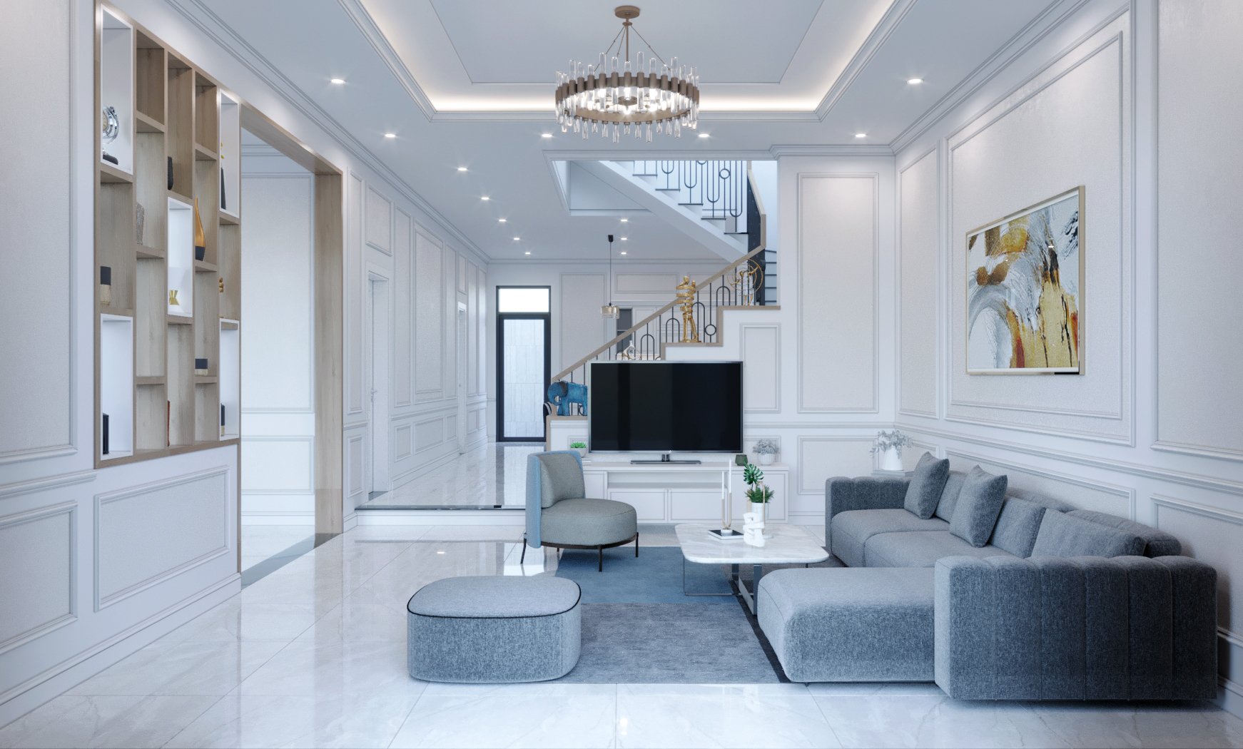 mẫu nhà biệt thự tân cổ điển đẹp