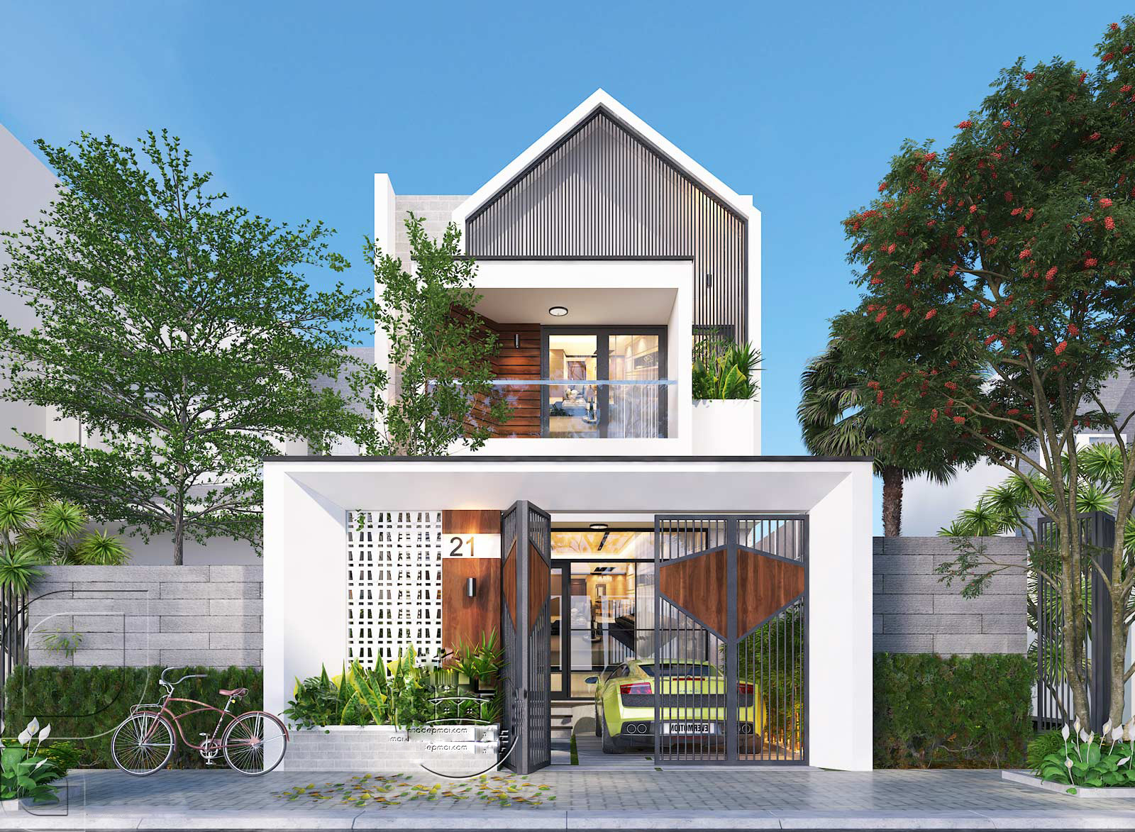 nhà 1 trệt 1 lầu đẹp
