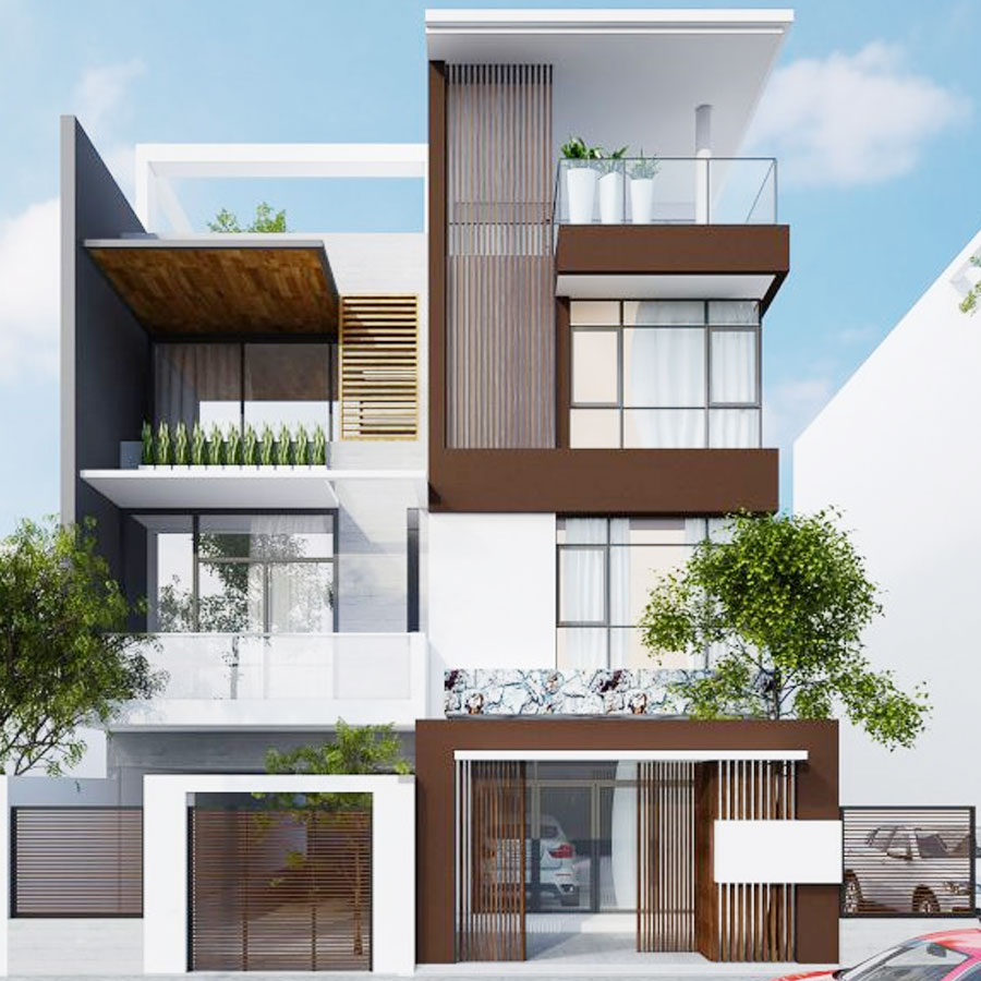 nhà ba tầng đẹp