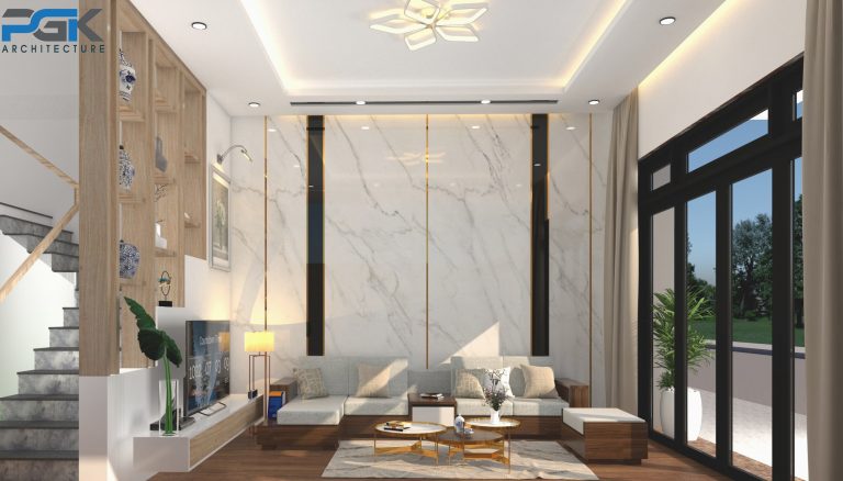 thiết kế nội thất phòng khách tại quảng ngãi