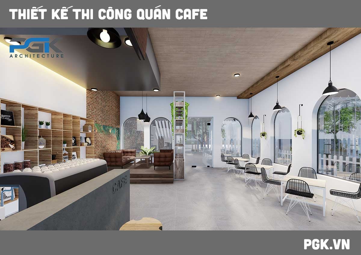 thiết kế quán cafe
