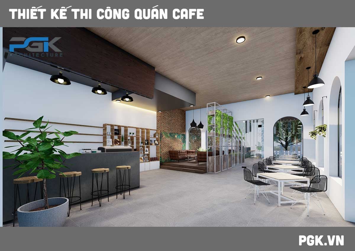 thiết kế quán cafe nhỏ đẹp giá rẻ