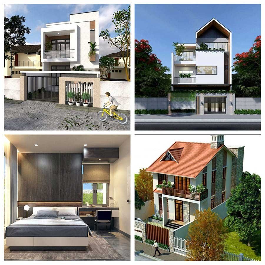 xây nhà phố 2 tầng quảng ngãi