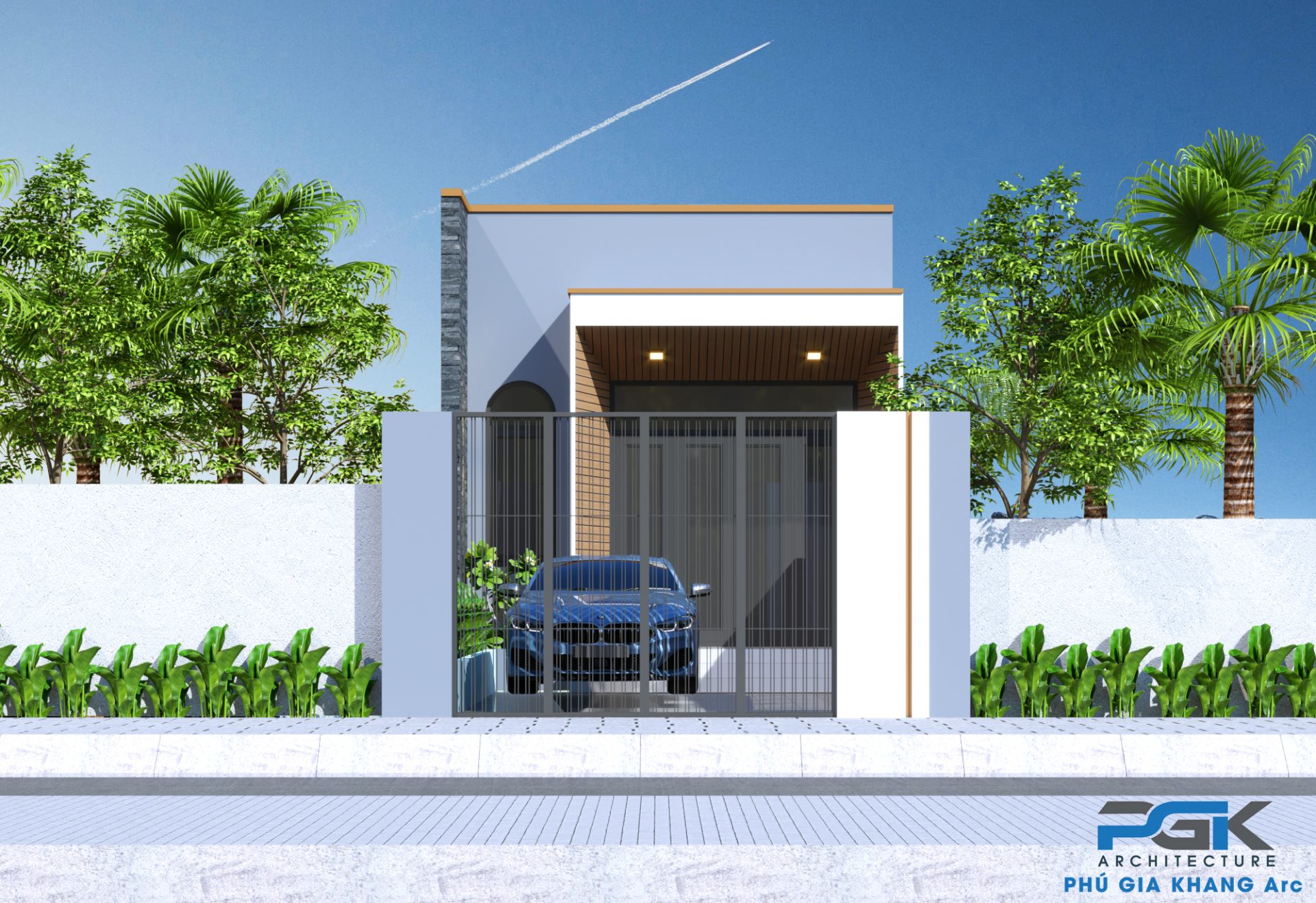 mẫu nhà phố 1 tầng