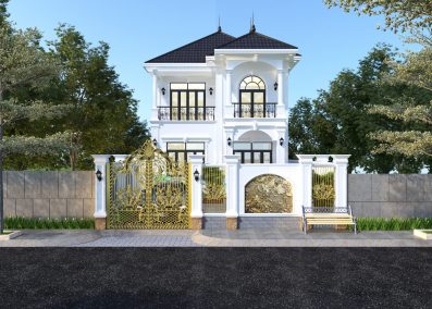 nhà 2 tầng mái nhật