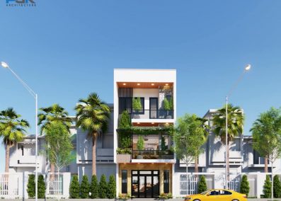 nhà ống 3 tầng phong cách hiện đại
