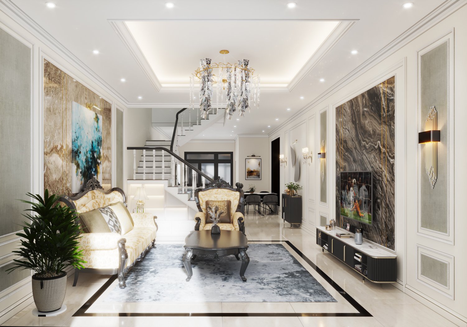 thiết kế nội thất biệt thự quảng ngãi