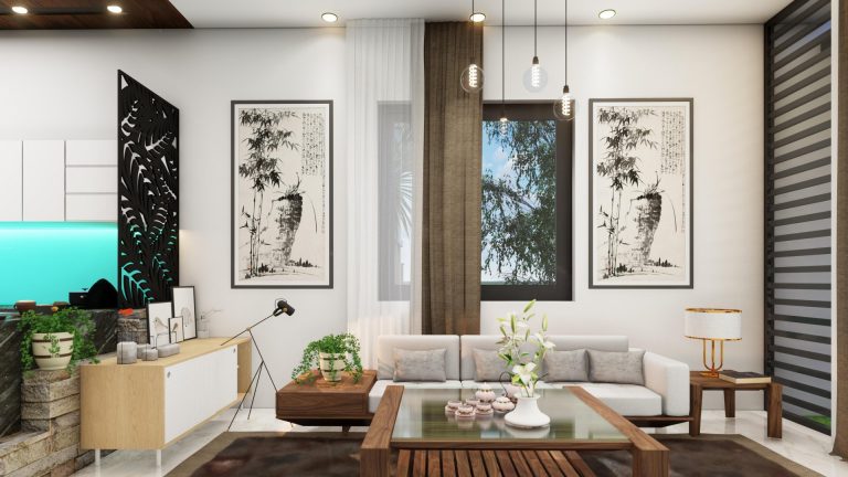 thiết kế nội thất phòng khách tại quảng ngãi