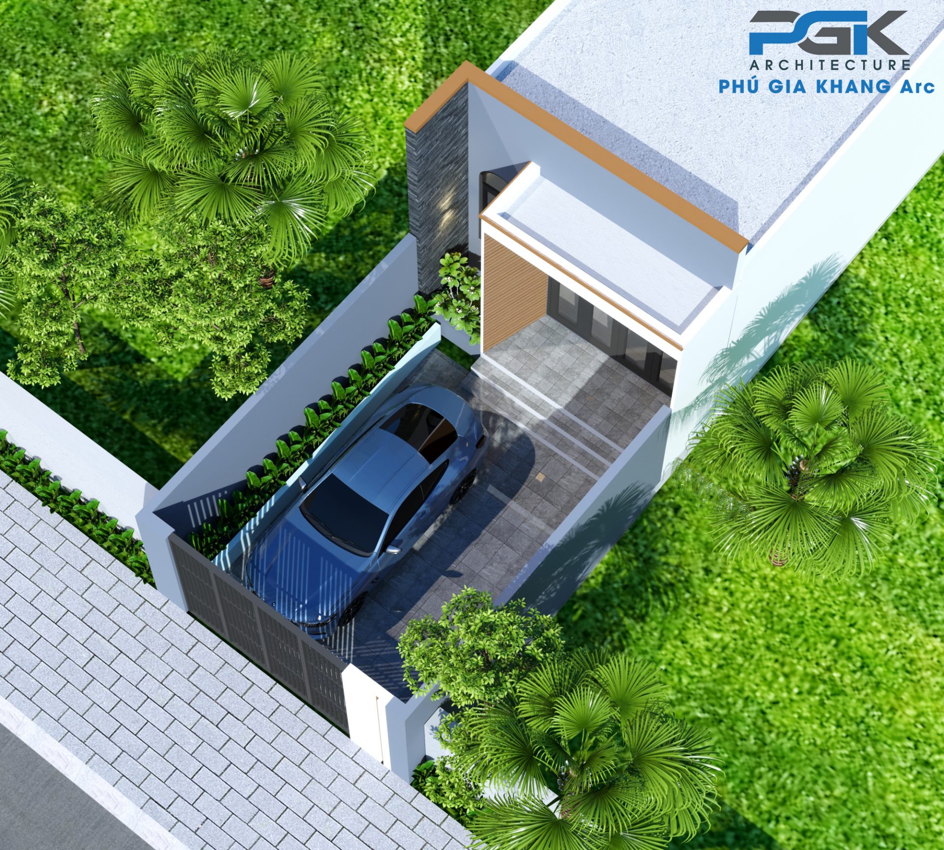 mẫu nhà phố 1 tầng